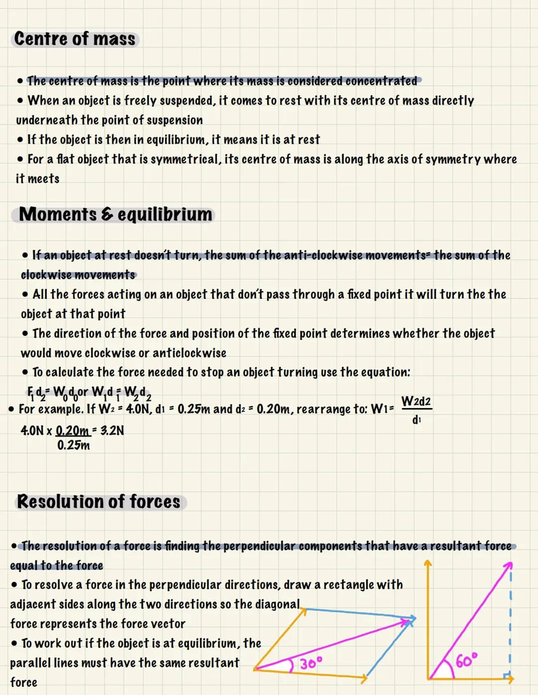 Forces in balance (P8):
Vectors & scalar
• When you travel to school, the distance may be much greater than the direct distance from
your ho
