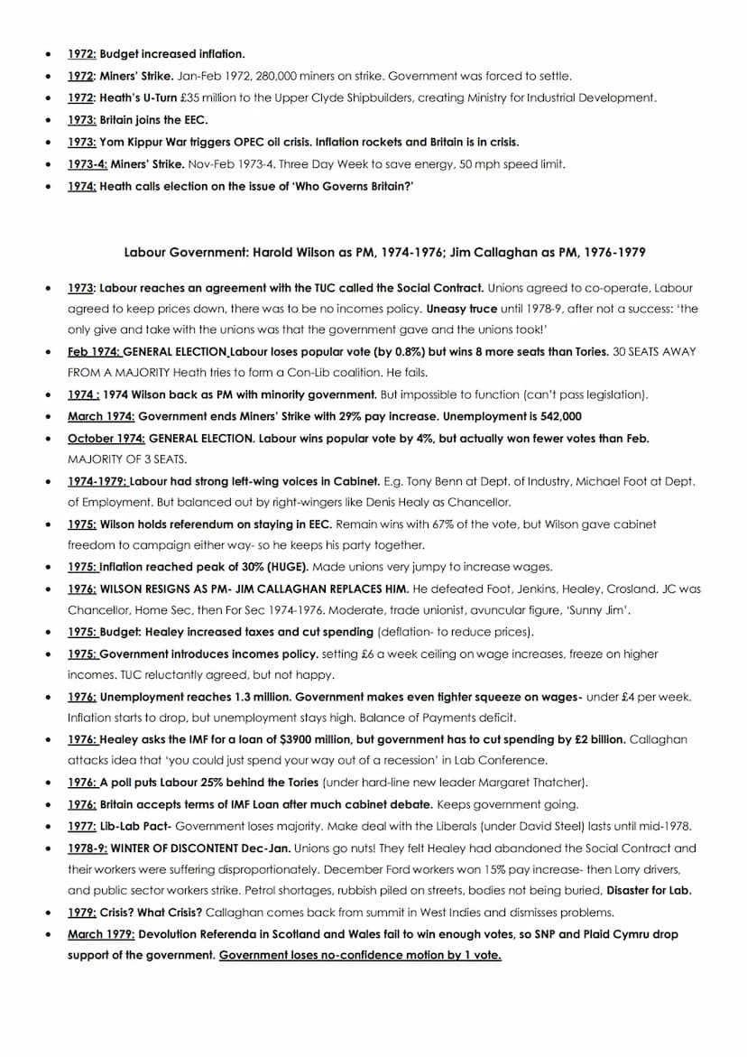 Labour and the Conservatives faced these main problems:
How did the government try and deal with them and were they successful?
Political pr