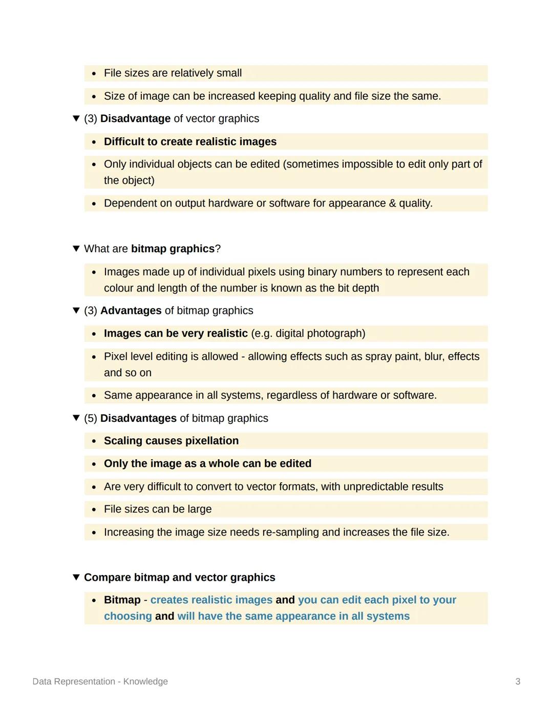 Data Representation -
Knowledge
▾ How do computers store data?
• In binary numbers (base 2, using Os and 1s)
▾ How do you convert denary int