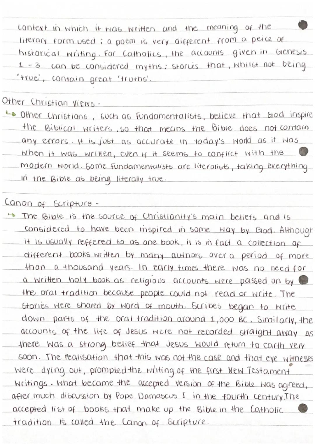 The Bible
How the Bible is structured
1 The Bible is divided into two large sections called the old and
New testament. The word 'testament' 