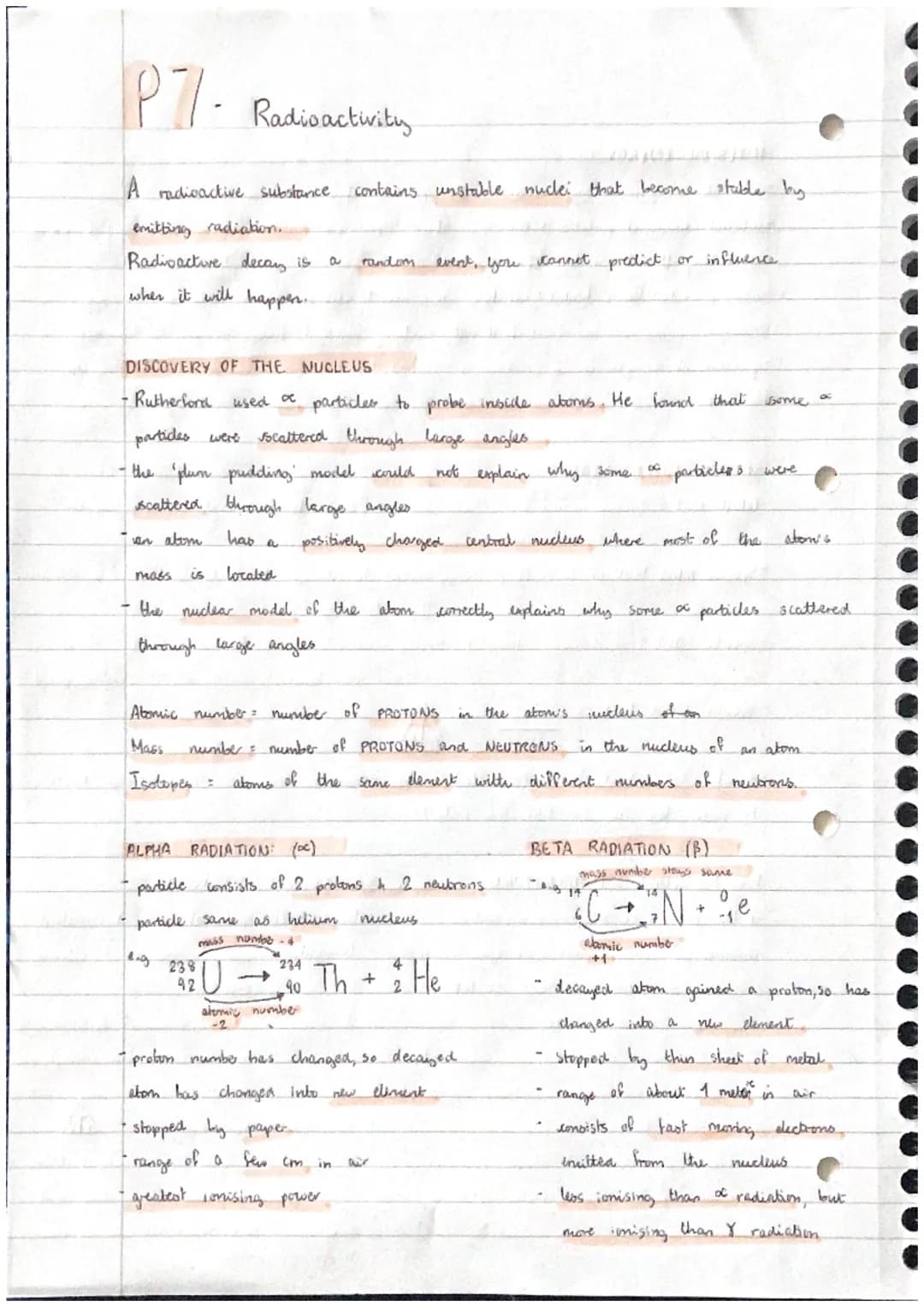 
<h2 id="discoveryofthenucleus">Discovery of the Nucleus</h2>
<p>The discovery of the atomic nucleus was made by Rutherford, who used alpha 