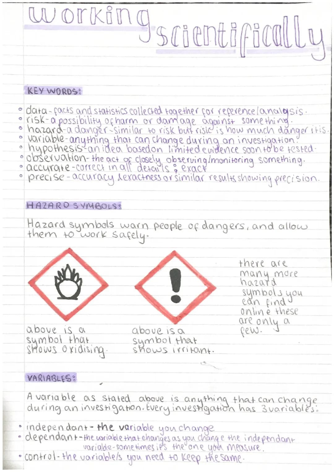 Science Fun: Variables, Risk vs. Hazard, & Hazard Symbols Explained!