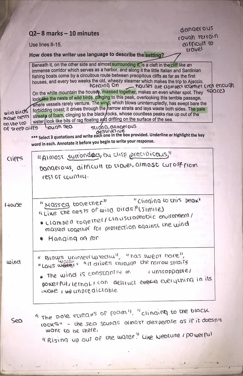 Name: Lucia
Paper 1 Practice : A VENDETTA
Source A: The opening of a short story called 'A Vendetta' by Guy de
Maupassant.
The widow of Paol