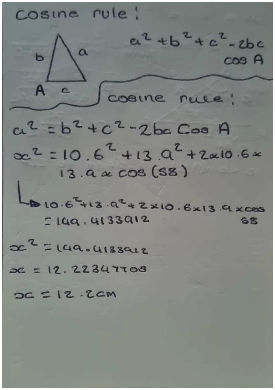 Easy Math Tricks: Using the Cosine Rule, Solving Equations, and Expanding Brackets