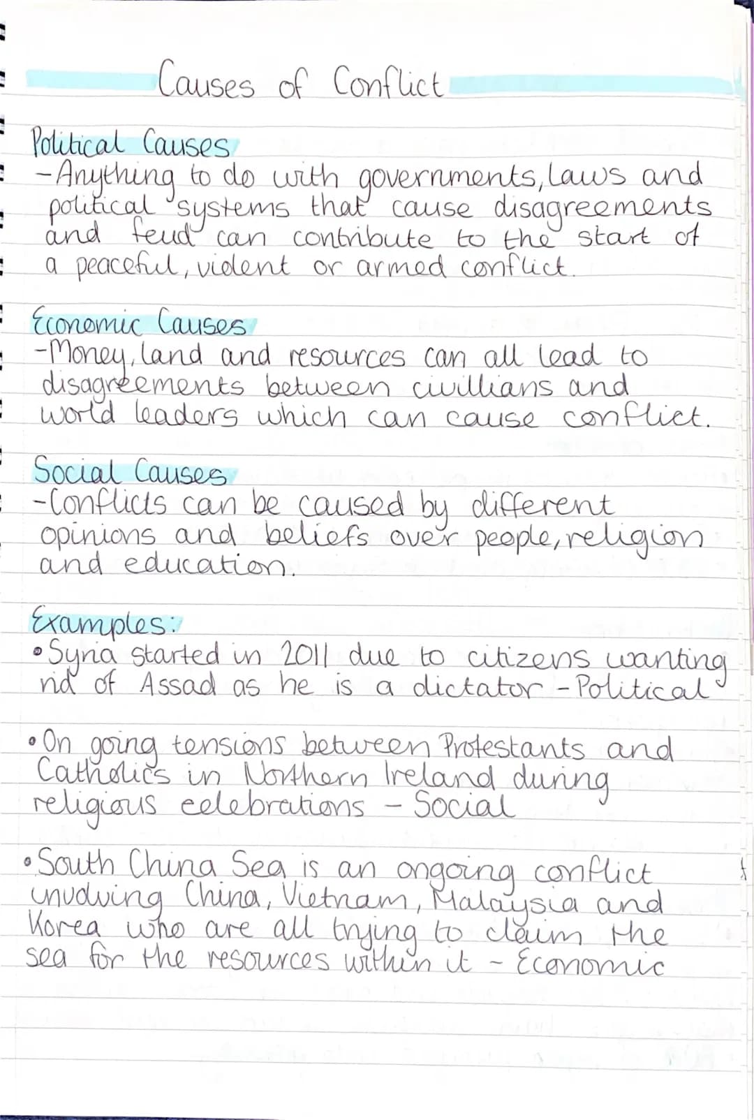 Causes and Consequences of Conflict in Modern Studies