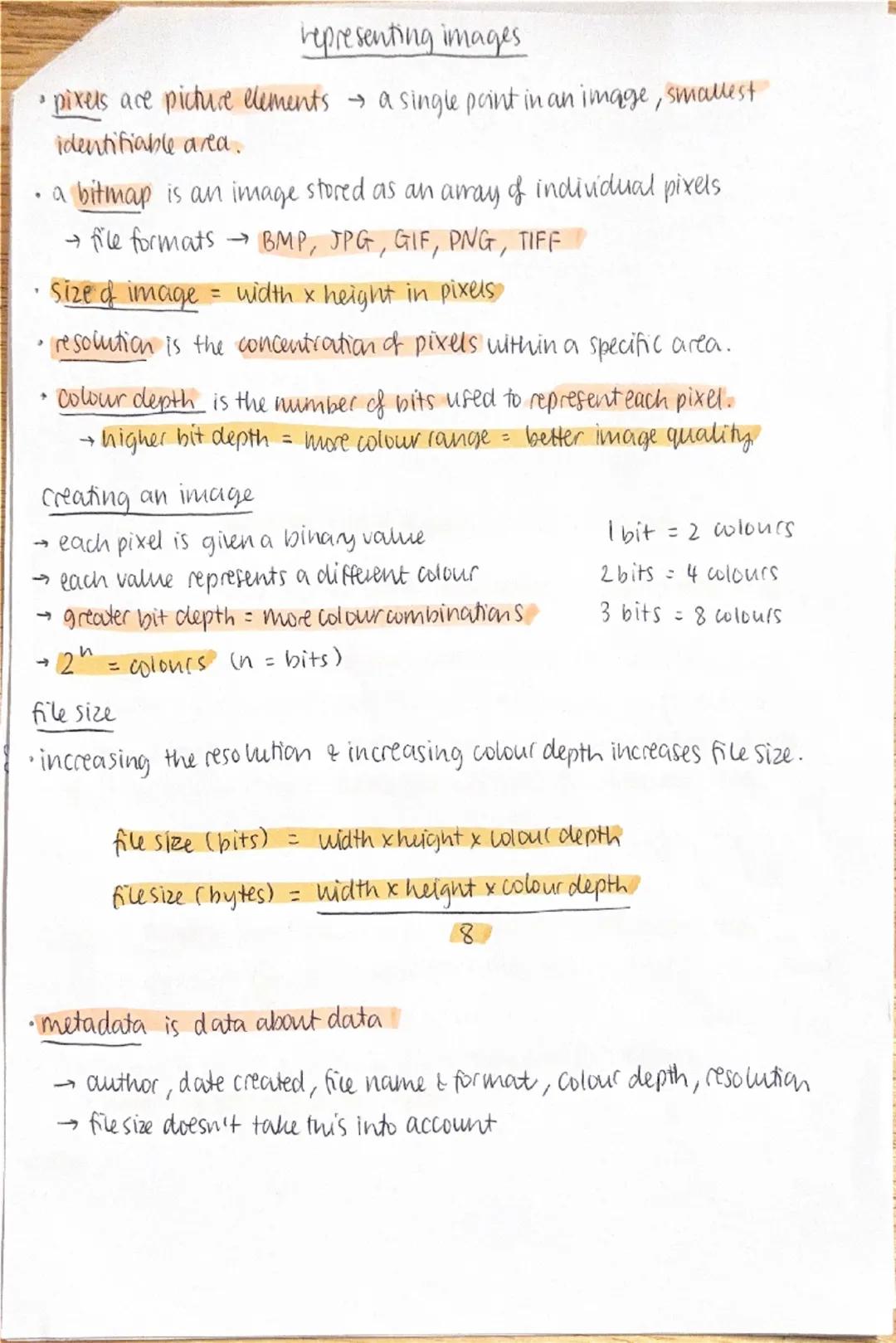# DATA REPRESENTATION

decimal base 10
binary bare 2
hexadecimal base 16

• binary used to represent all data/instructions
→bit pattems can 