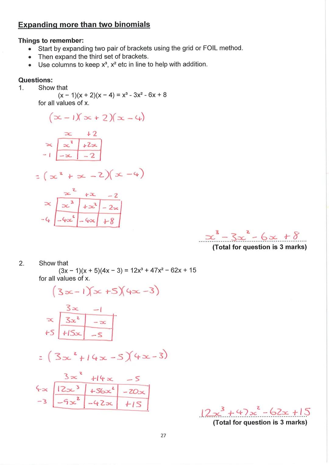 GCSE MATHEMATICS
Aiming for Grade 9
REVISION BOOKLET
Exam Dates:
Pizzi
ΜΑΤΗ S
Name:
Worked solutions
1 Contents
Number:
Surds
Algebraic proo