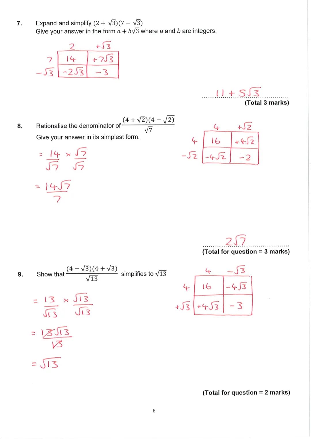 GCSE MATHEMATICS
Aiming for Grade 9
REVISION BOOKLET
Exam Dates:
Pizzi
ΜΑΤΗ S
Name:
Worked solutions
1 Contents
Number:
Surds
Algebraic proo