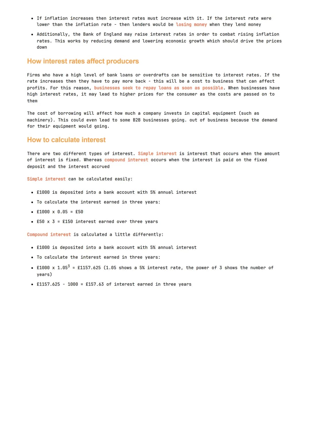 Economics Paper 2
Reuben Cowell 1111
2.1.1 Interest Rates, Saving, Borrowing, Spending and Investment
Economics MOC
An interest rate is the 