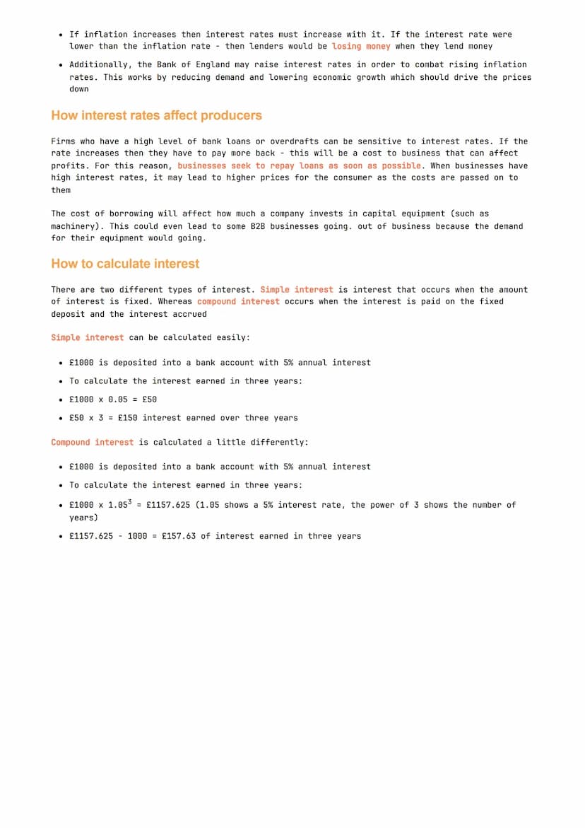 Economics Paper 2
Reuben Cowell 1111
2.1.1 Interest Rates, Saving, Borrowing, Spending and Investment
Economics MOC
An interest rate is the 