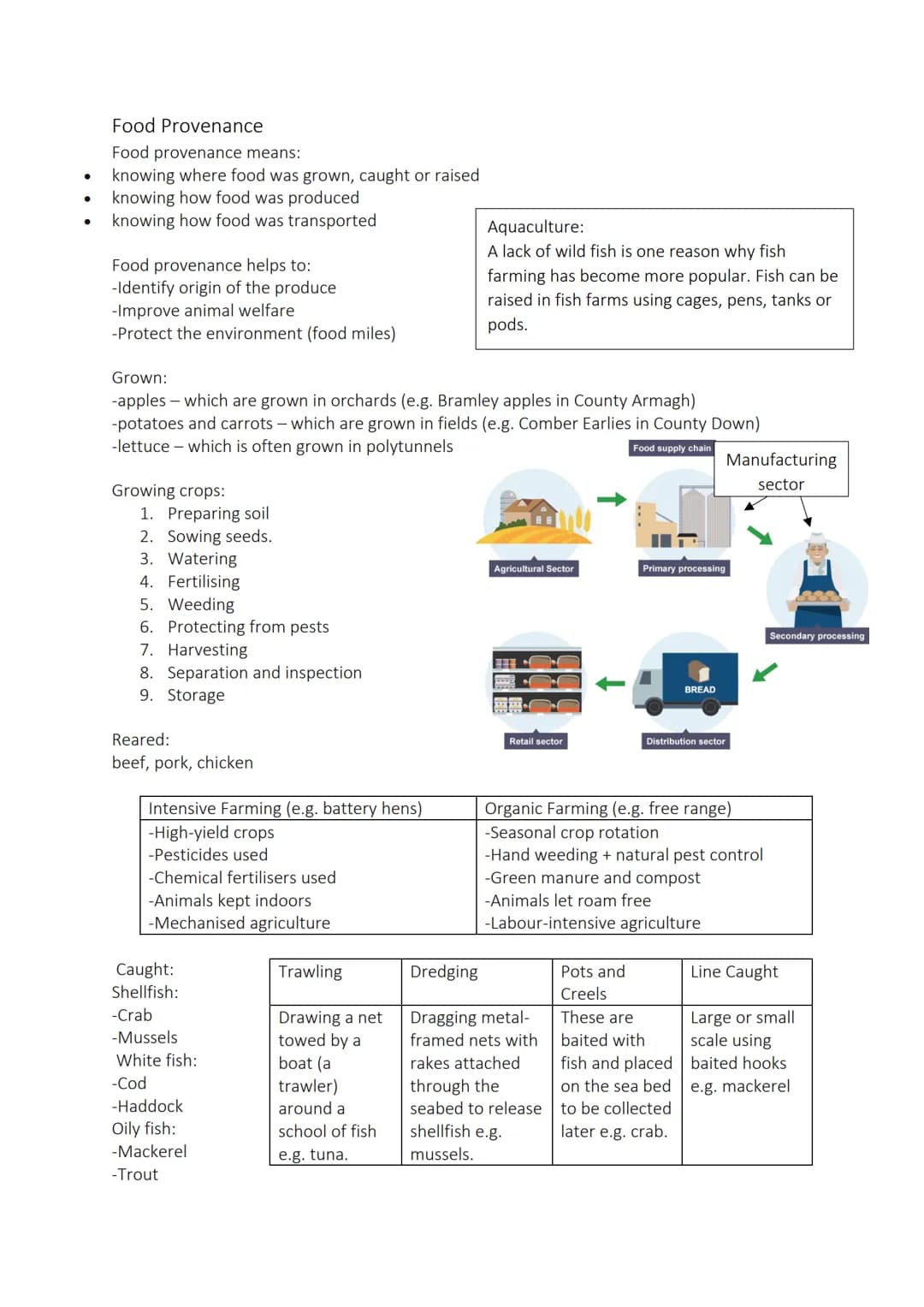 CCEA GCSE
Home Economics: Food and
Nutrition •
Food Provenance
Food provenance means:
knowing where food was grown, caught or raised
knowing
