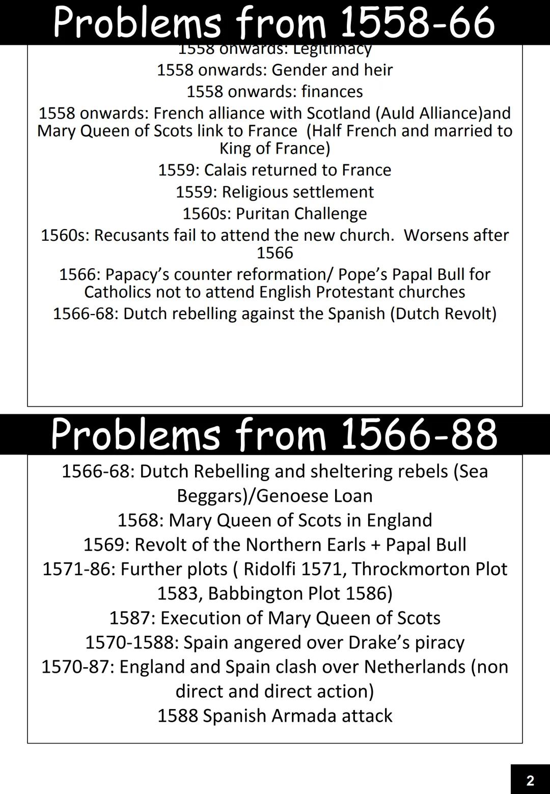 # GCSE History

Elizabethan Age, 1558-1603

Revision guide

Name: ## Key People

Queen Elizabeth I
King Philip II
Pope Pius V
Mary, Queen of
