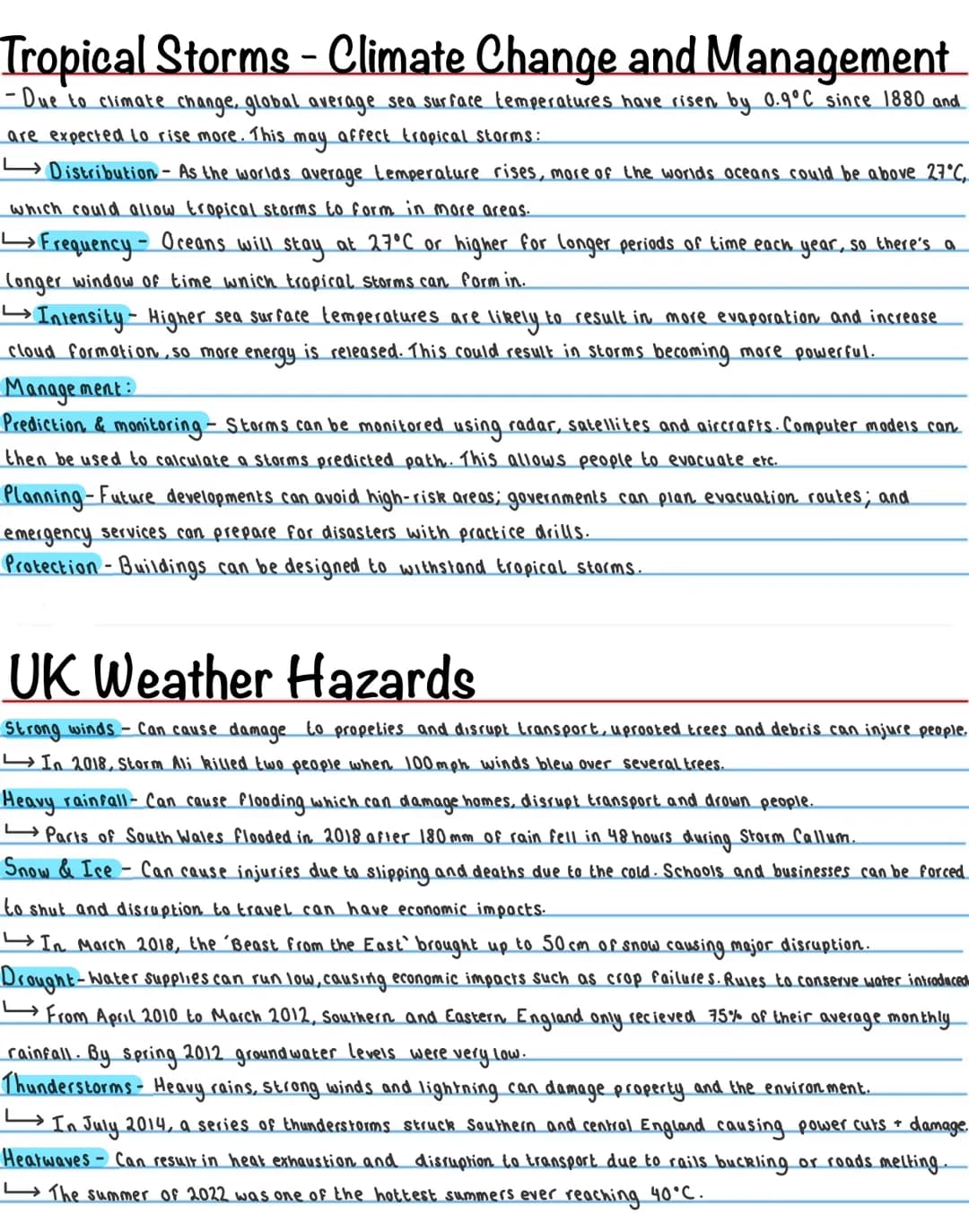Natural Hazards
Natural hazard - A natural event which has the potential to cause harm, disruption,
or destroy property and possessions.
Nat