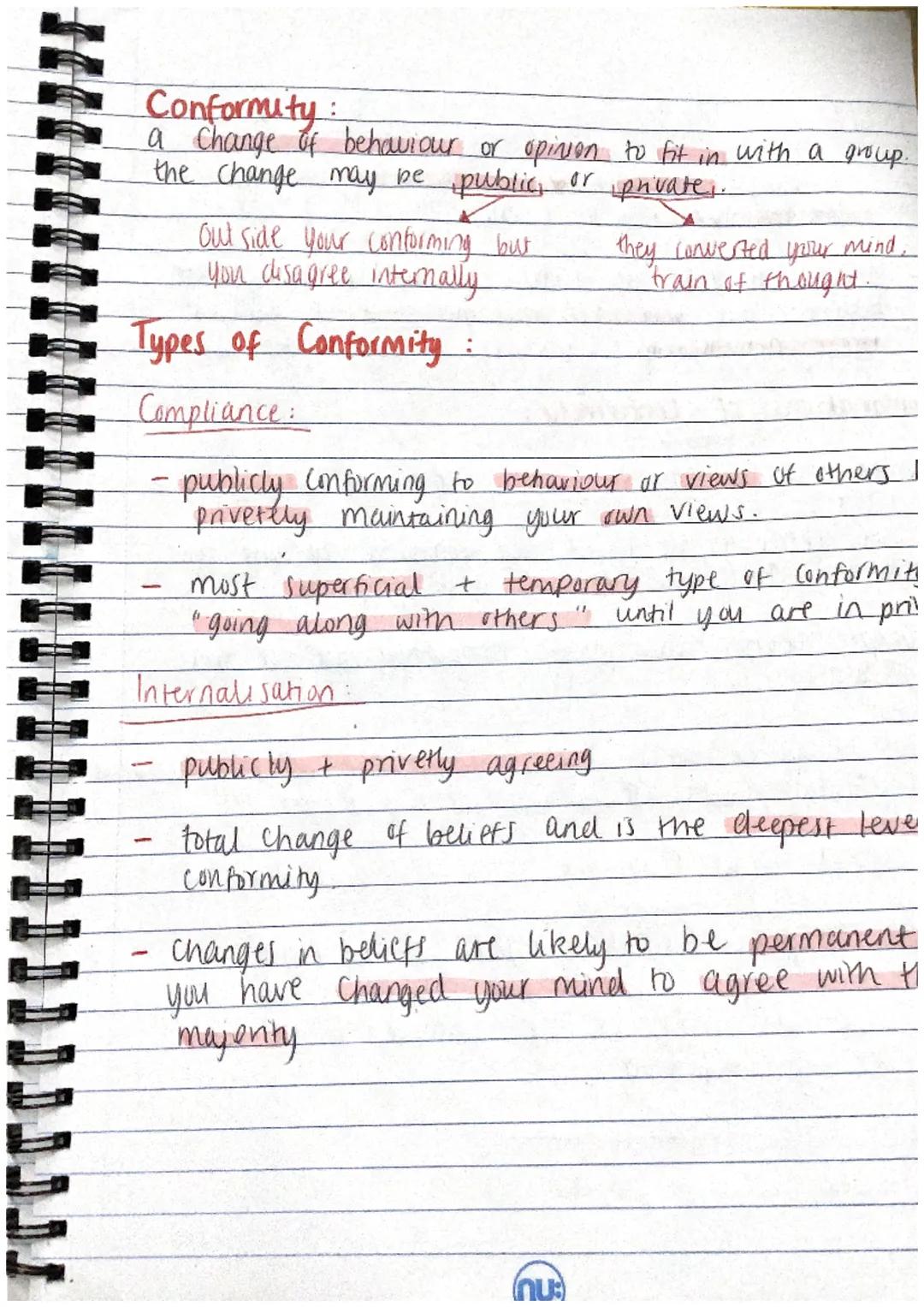 Social Influence aqa A level psychology 