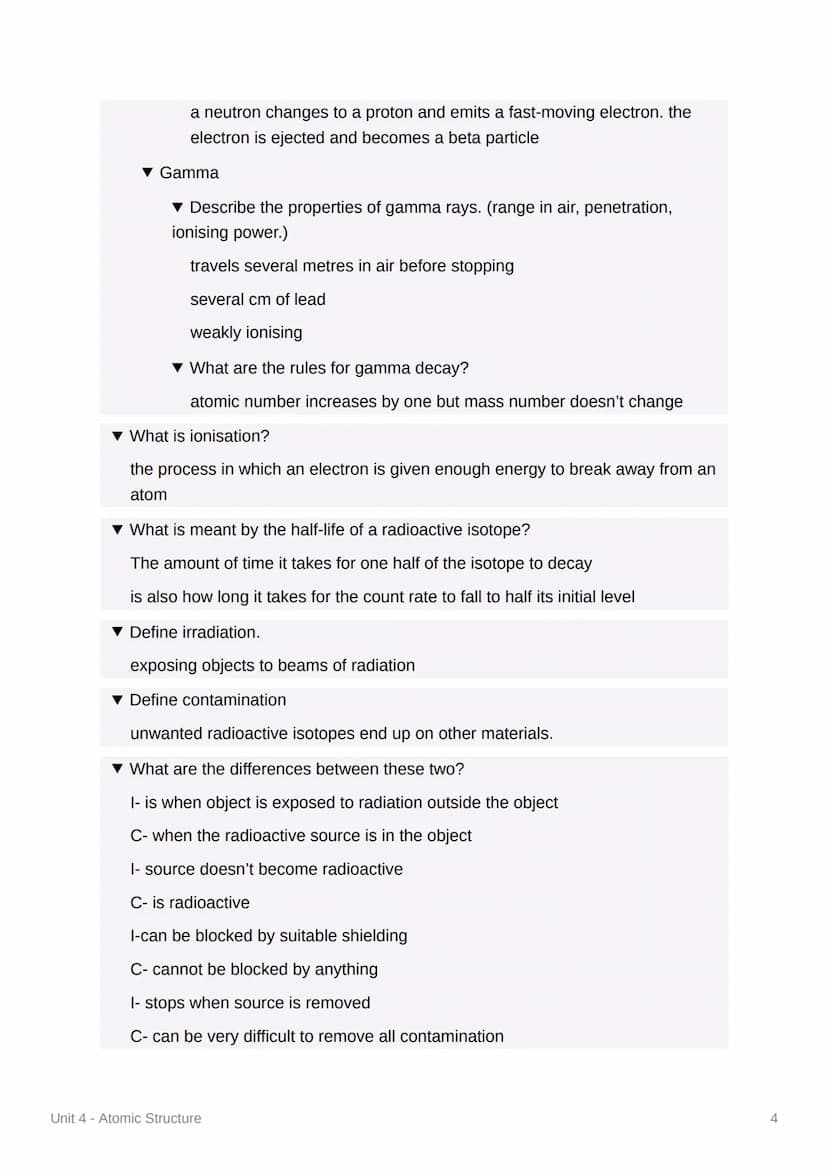 Unit 4 - Atomic Structure
4.4.1 Atoms And Isotopes
▼ What is the radius of an atom?
1x10^-10m or 0.1 nm
▼ What is the radius of an atom's nu