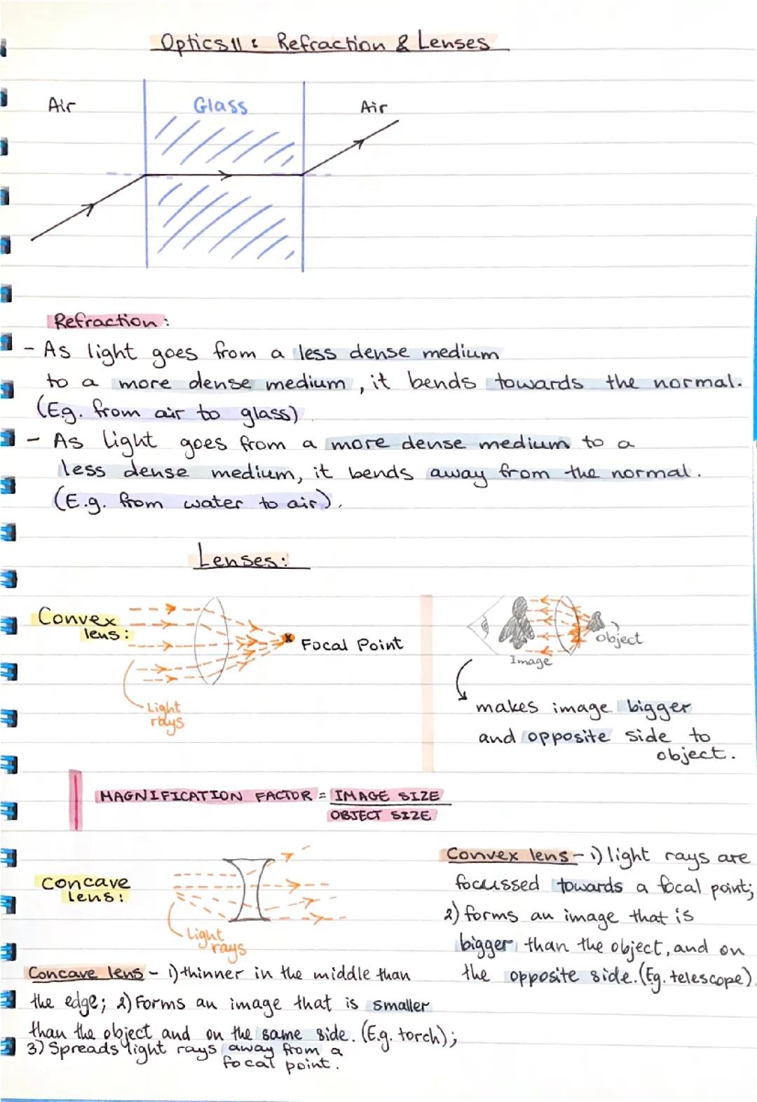 Understanding Optics: Exploring Refraction and Lenses