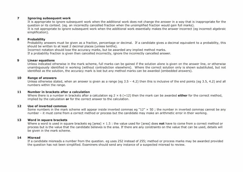 P Pearson
Edexcel
Mark Scheme (Results)
November 2020
Pearson Edexcel GCSE (9 - 1)
In Mathematics (1 MA1)
Higher (Non-Calculator) Paper 1H E