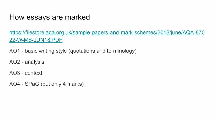 How to plan, structure and
write an essay - Poetry
Anthology & Unseen What to expect in the exam
https://www.aqa.org.uk/subjects/english/gcs