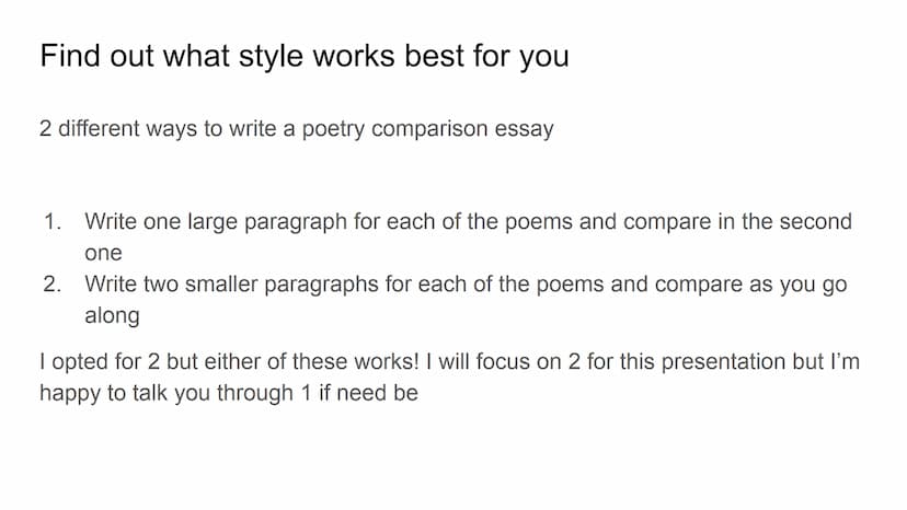 How to plan, structure and
write an essay - Poetry
Anthology & Unseen What to expect in the exam
https://www.aqa.org.uk/subjects/english/gcs