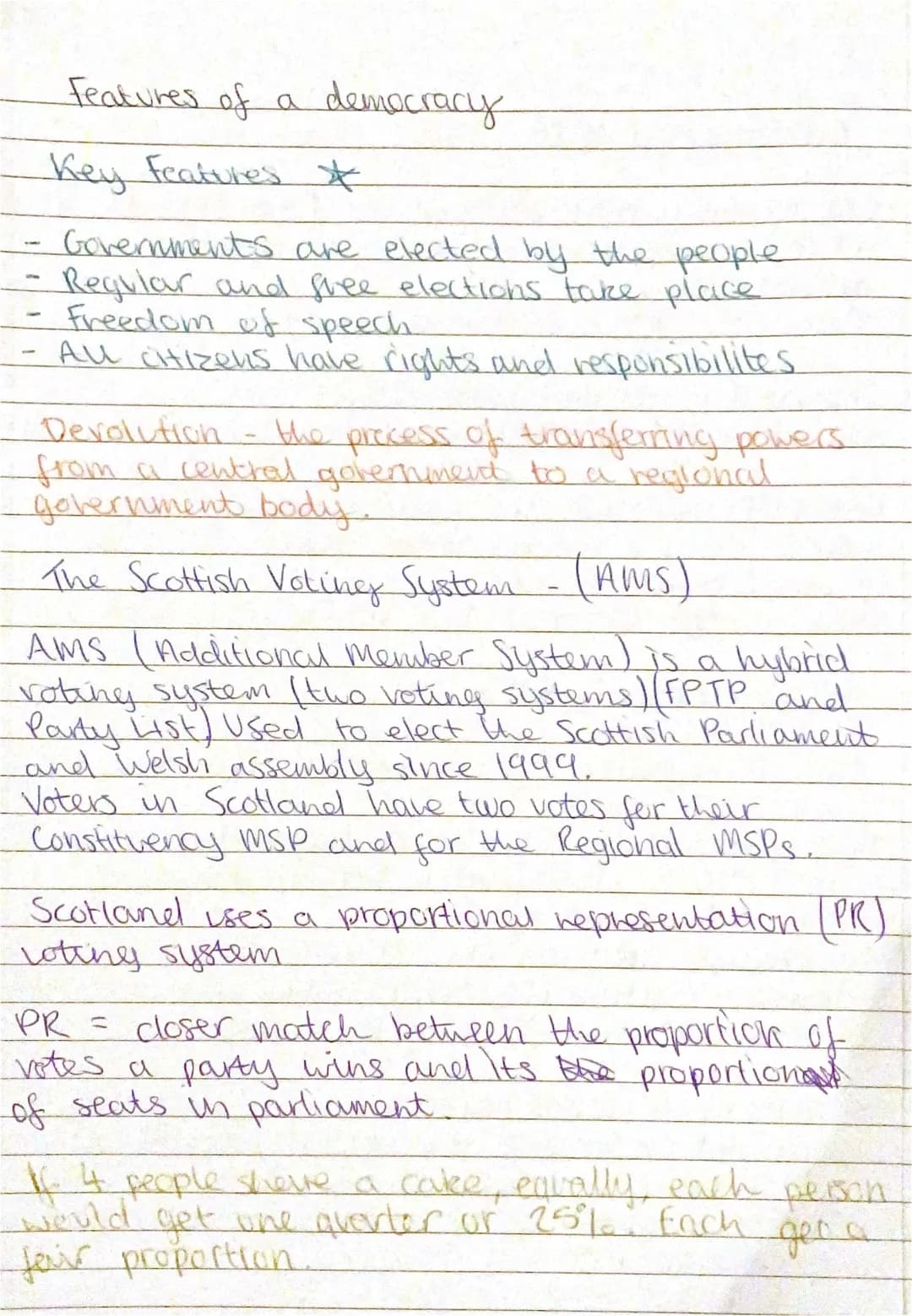 Features of a Democracy (National 5 Modern Studies Notes)