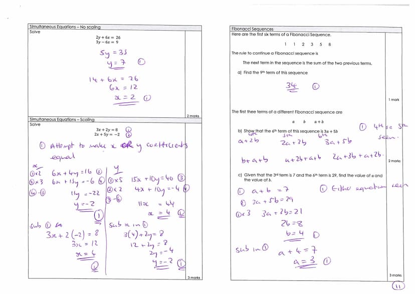 Rossett School
Sam
Mathematics
Department
Teacher Comment:
Strength:
Target (DIRT):
Crossover:
A12
Assessment 5-HIGHER
30
CALCULATOR
Higher: