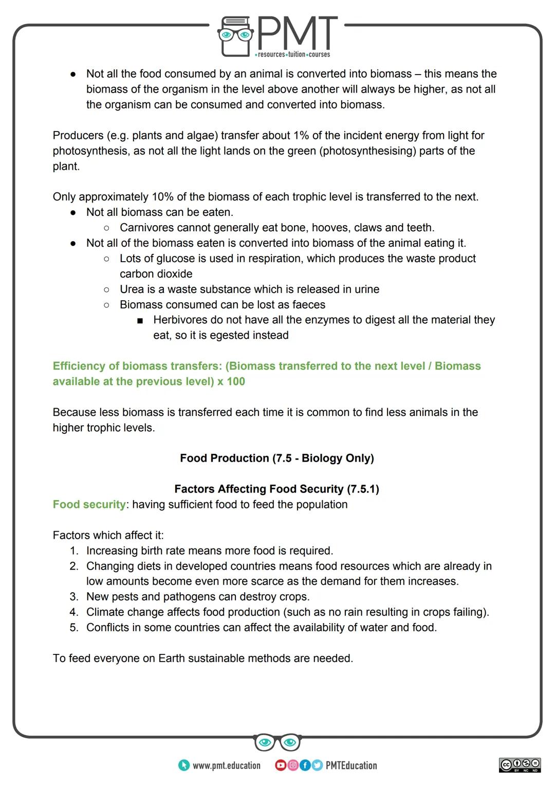 --- OCR Start ---
PMT
-resources-tuition-courses
AQA Biology GCSE
Topic 7: Ecology
Notes
Content in bold is for higher tier only.
Content is