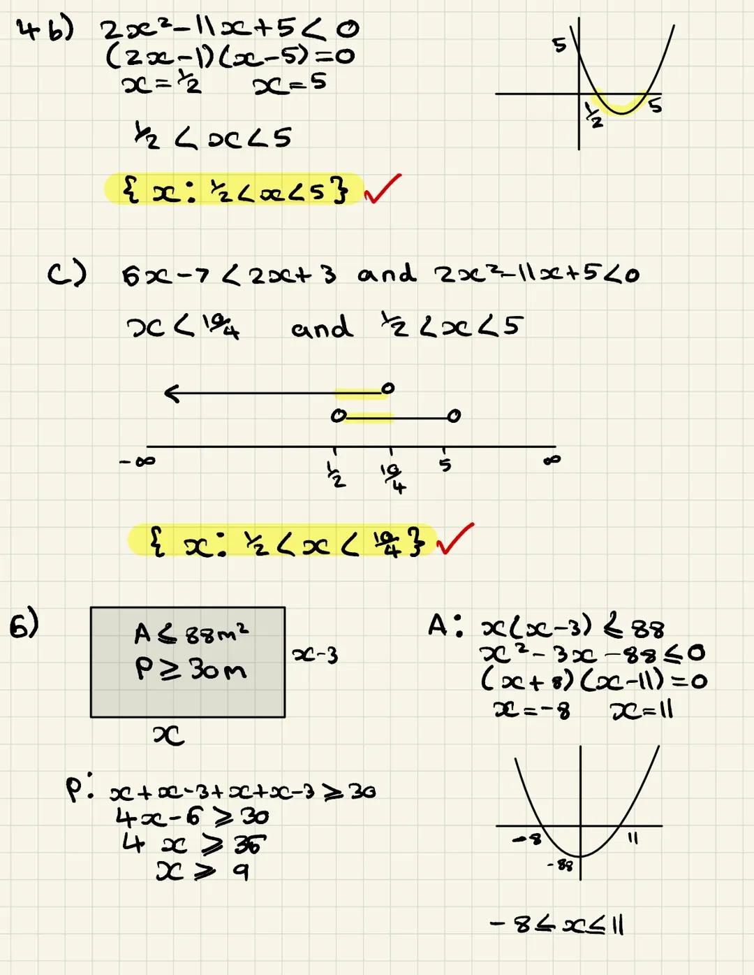 INEQUALITIES
1.
2.
3.
4.
5.
6.
Solve the following inequalities.
(i) 2x + 3 < 1 - x [2]
(ii) 3(y-1) ≥ 5y - 8
Solve the following inequalitie