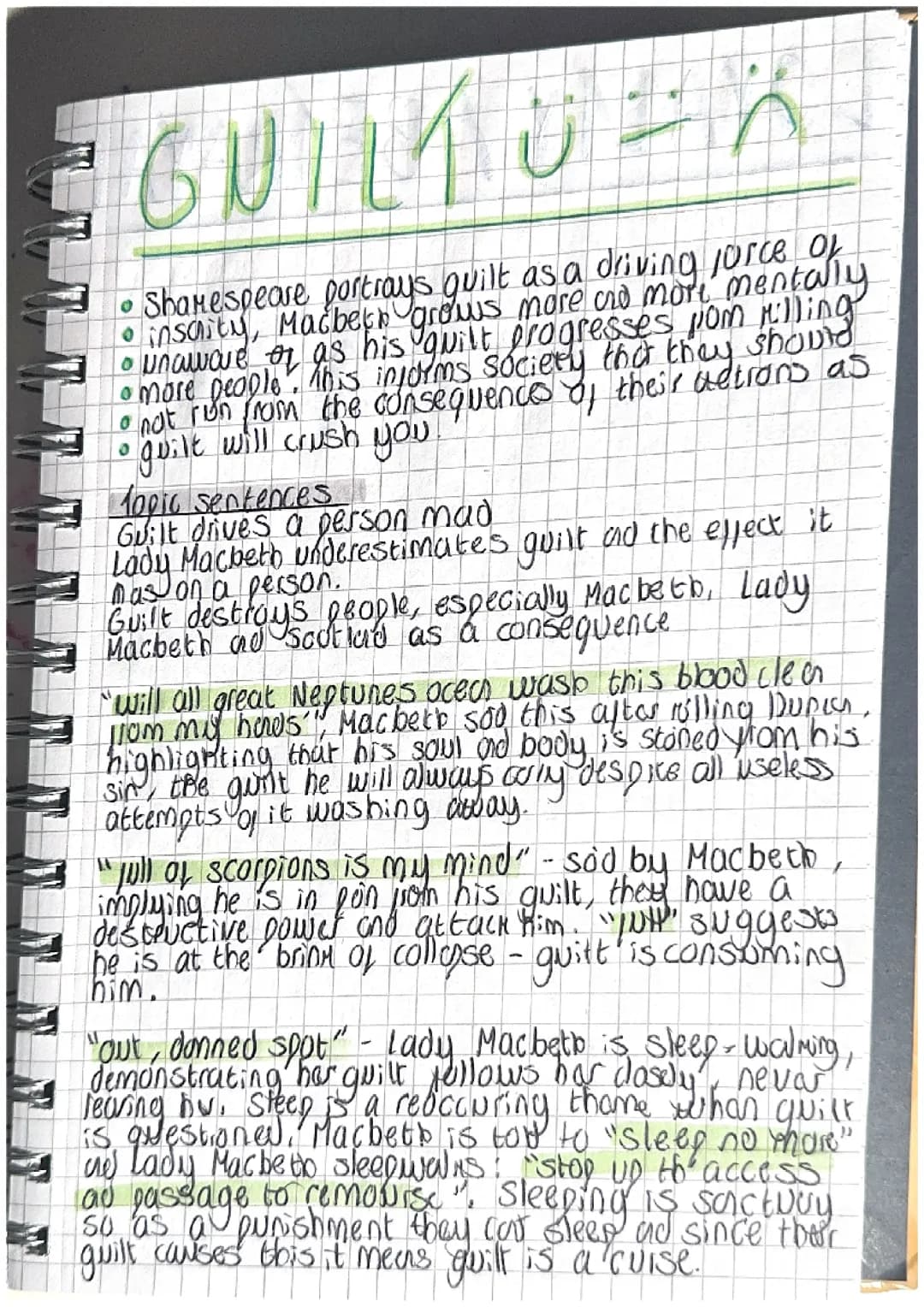 Macbeth guilt notes