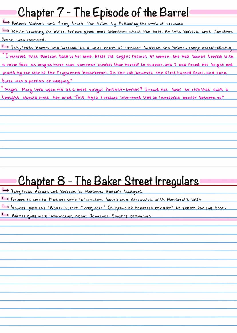 Chapter 1- The Science of Deduction
Sherlock injects himself with a 7% cocaine solution.
Watson believes that Holmes is beginning to throw h