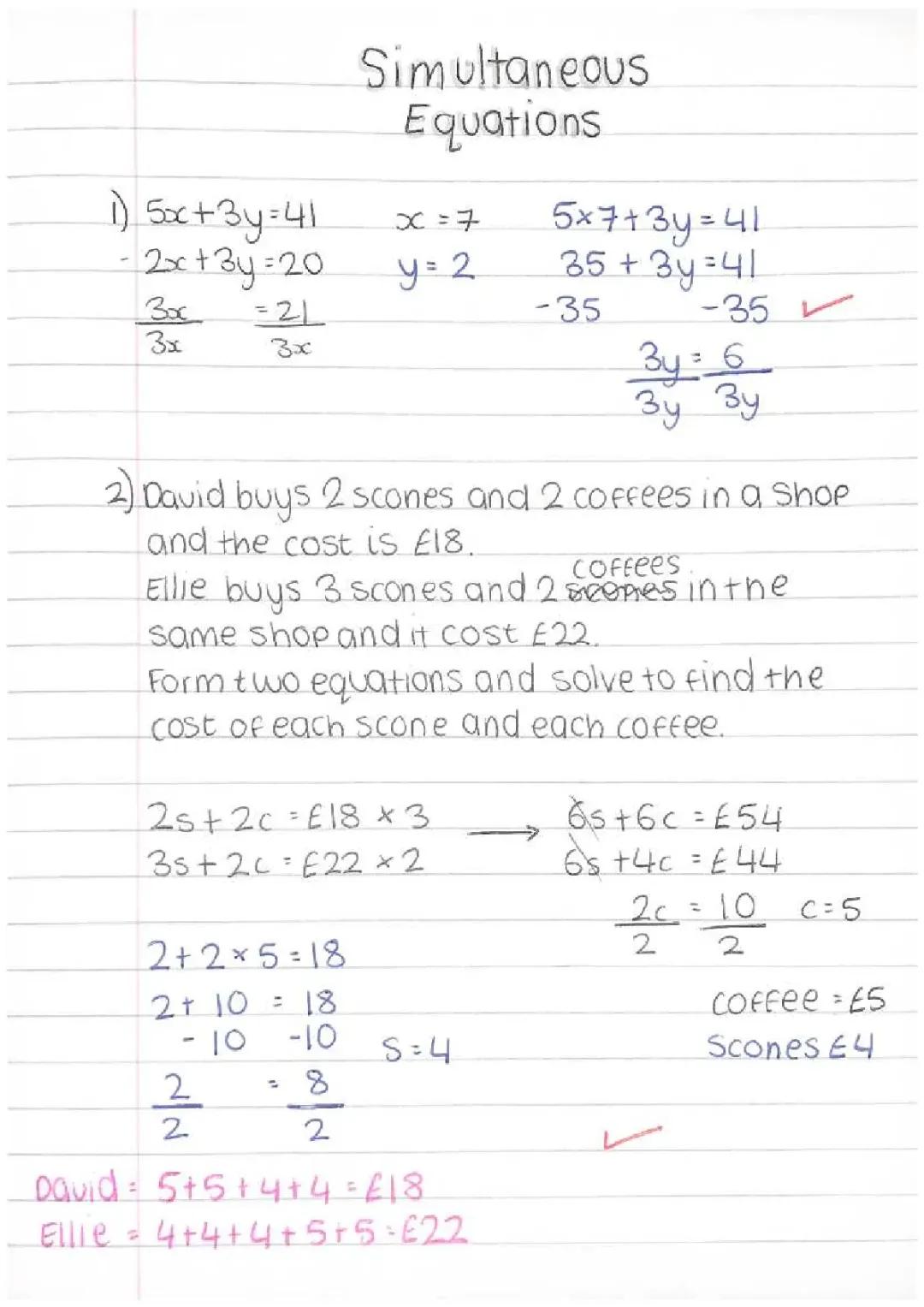 Simultaneous Equations