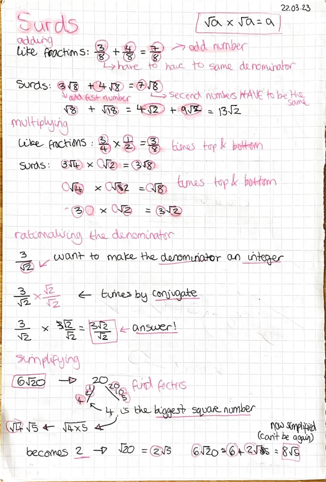 25.03.23
Solving exponetial equations
This is where the equation you are trying to solve are in.
the powers of numbers
the big number base, 