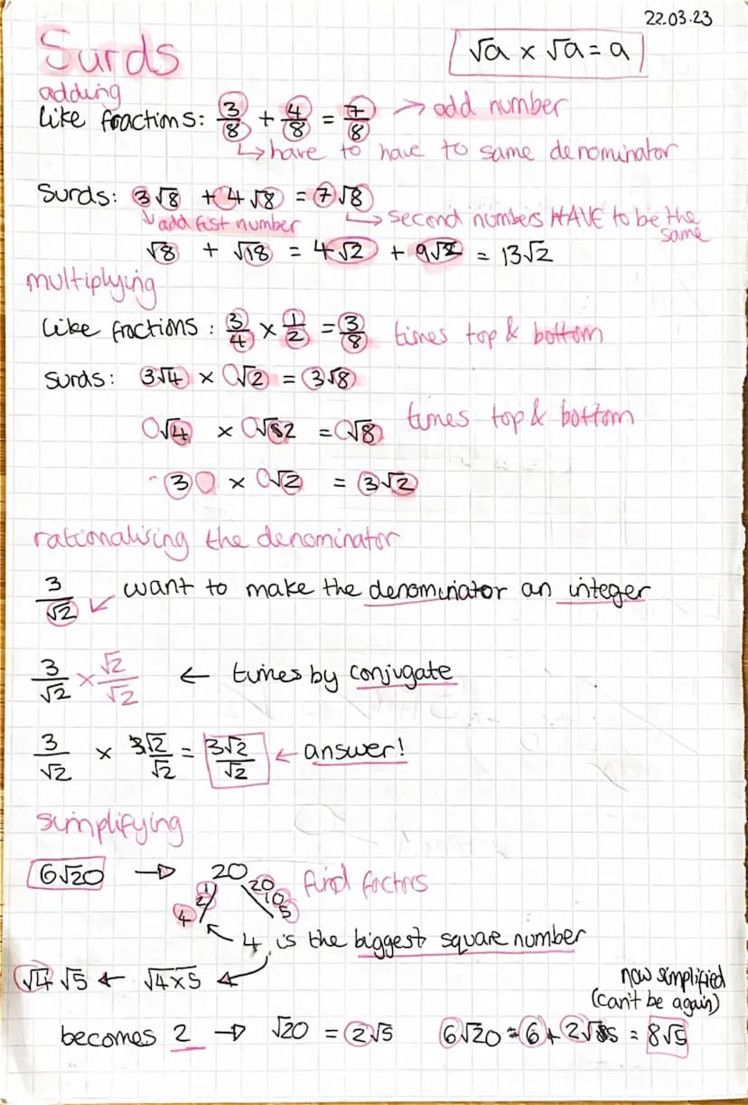 25.03.23
Solving exponetial equations
This is where the equation you are trying to solve are in.
the powers of numbers
the big number base, 