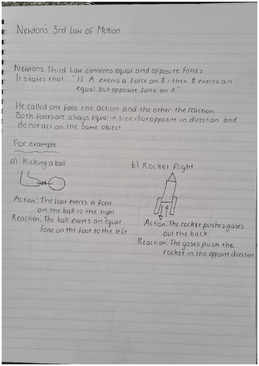 Newton's Ist Law of Motion
When the forces on an object are balanced, the object will remain,
at rest or travel at a constant velocity (spee
