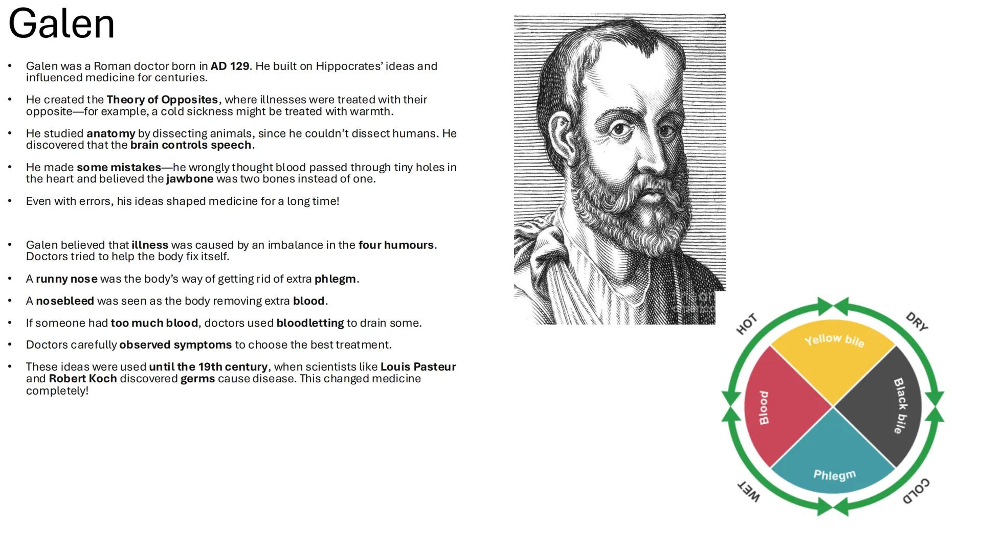 Hippocrates
Hippocrates was a doctor from ancient Greece, born around 460 BC. He is known as the father of modern medicine because he
change
