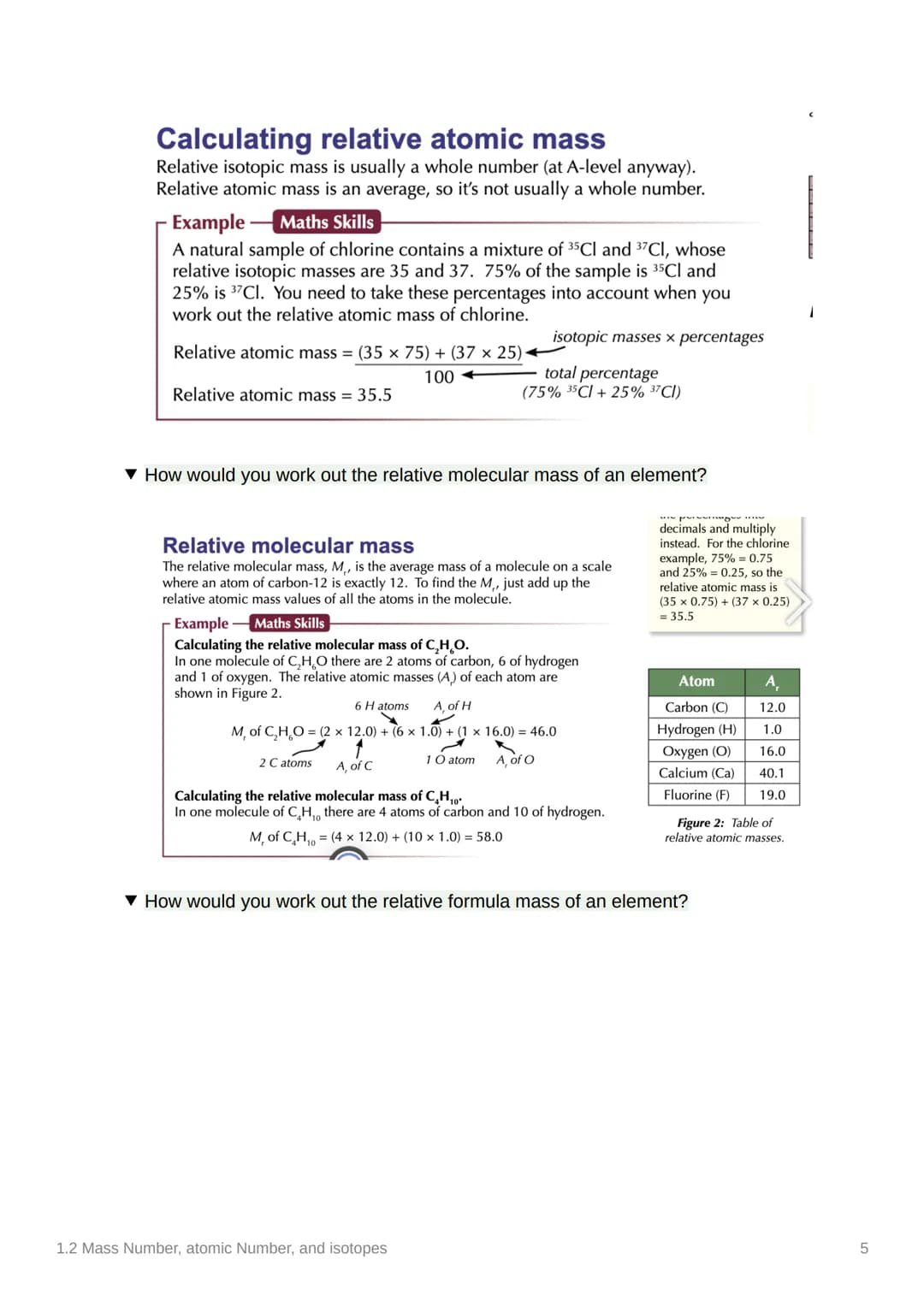 1.2 Mass Number, atomic
Number, and isotopes
Covered In class? Done
Anki
Notes
3.1.1.2 Mass number and isotopes
Content
Mass number (A) and 
