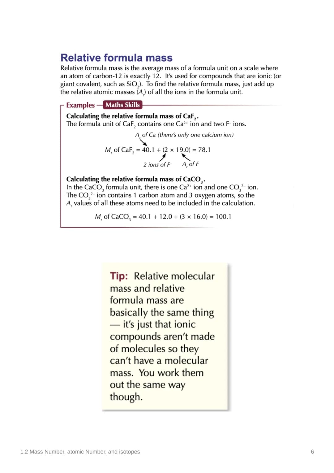 1.2 Mass Number, atomic
Number, and isotopes
Covered In class? Done
Anki
Notes
3.1.1.2 Mass number and isotopes
Content
Mass number (A) and 
