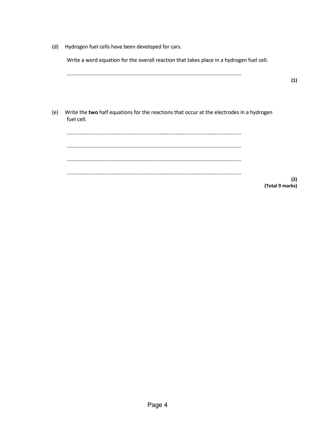Q1.A student investigated simple cells using the apparatus shown in the figure below.
●
The student's results are shown in the table below.
