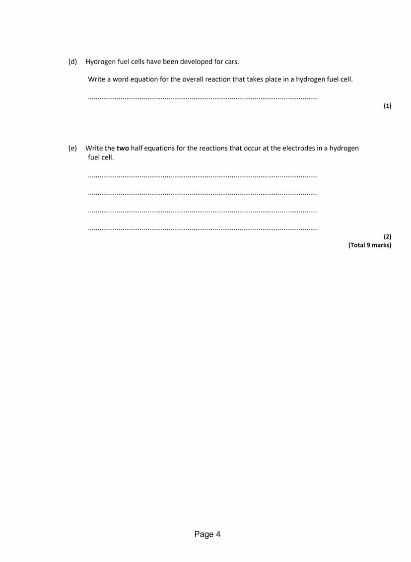 Q1.A student investigated simple cells using the apparatus shown in the figure below.
●
The student's results are shown in the table below.
