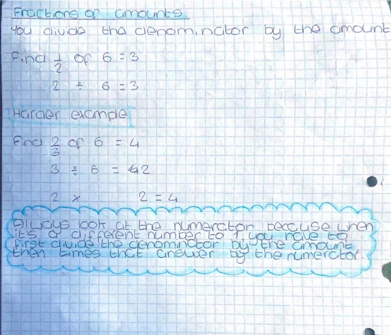 # numerator
$1 \over 7$
# denominator
# Fractions
There are 3 types of fractions.
proper ($\frac{3}{4}$), improper ($\frac{4}{3}$) or
mixed 