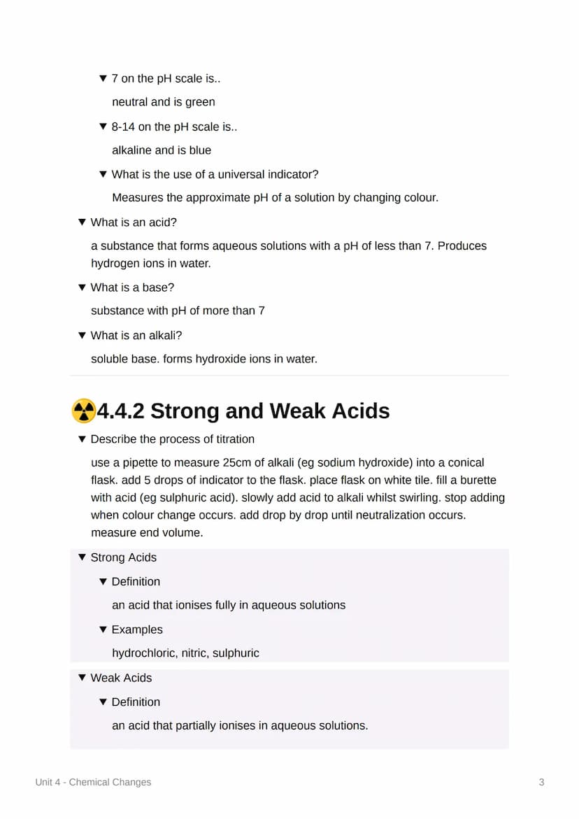 Unit 4 - Chemical Changes
4.4.1 Reactivity of Metal
▾ What is the equation for a metals reaction with oxygen?
metal + oxygen metal oxide
▼ O