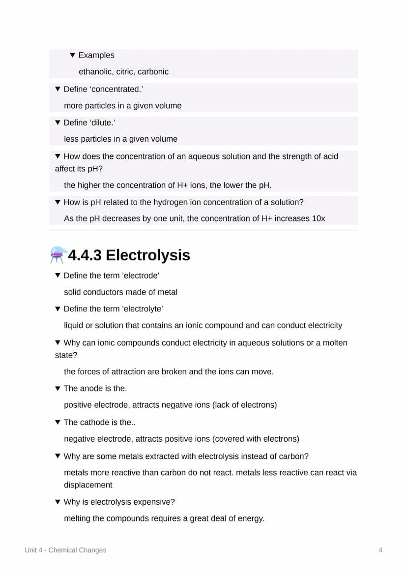Unit 4 - Chemical Changes
4.4.1 Reactivity of Metal
▾ What is the equation for a metals reaction with oxygen?
metal + oxygen metal oxide
▼ O