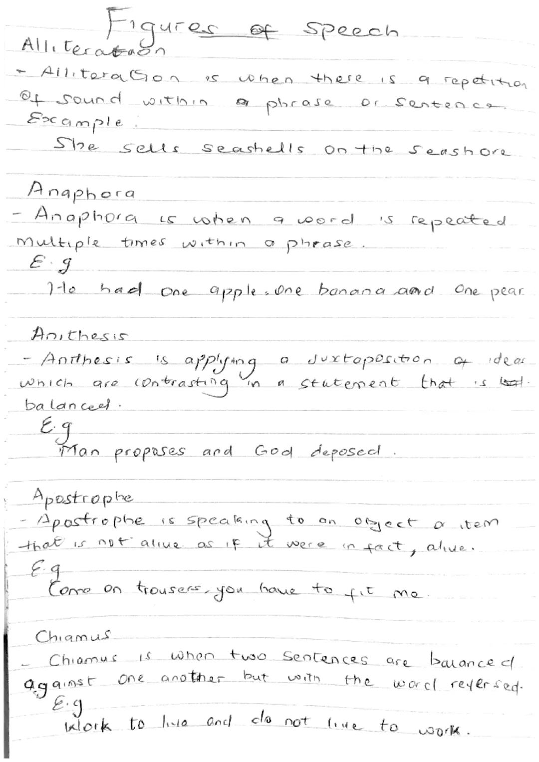 # Figures of Speech
All, terataon
Allitera Gon is when there is a repetition
Of Sound within a phrase or Sentence.
Example:
She sells seashe