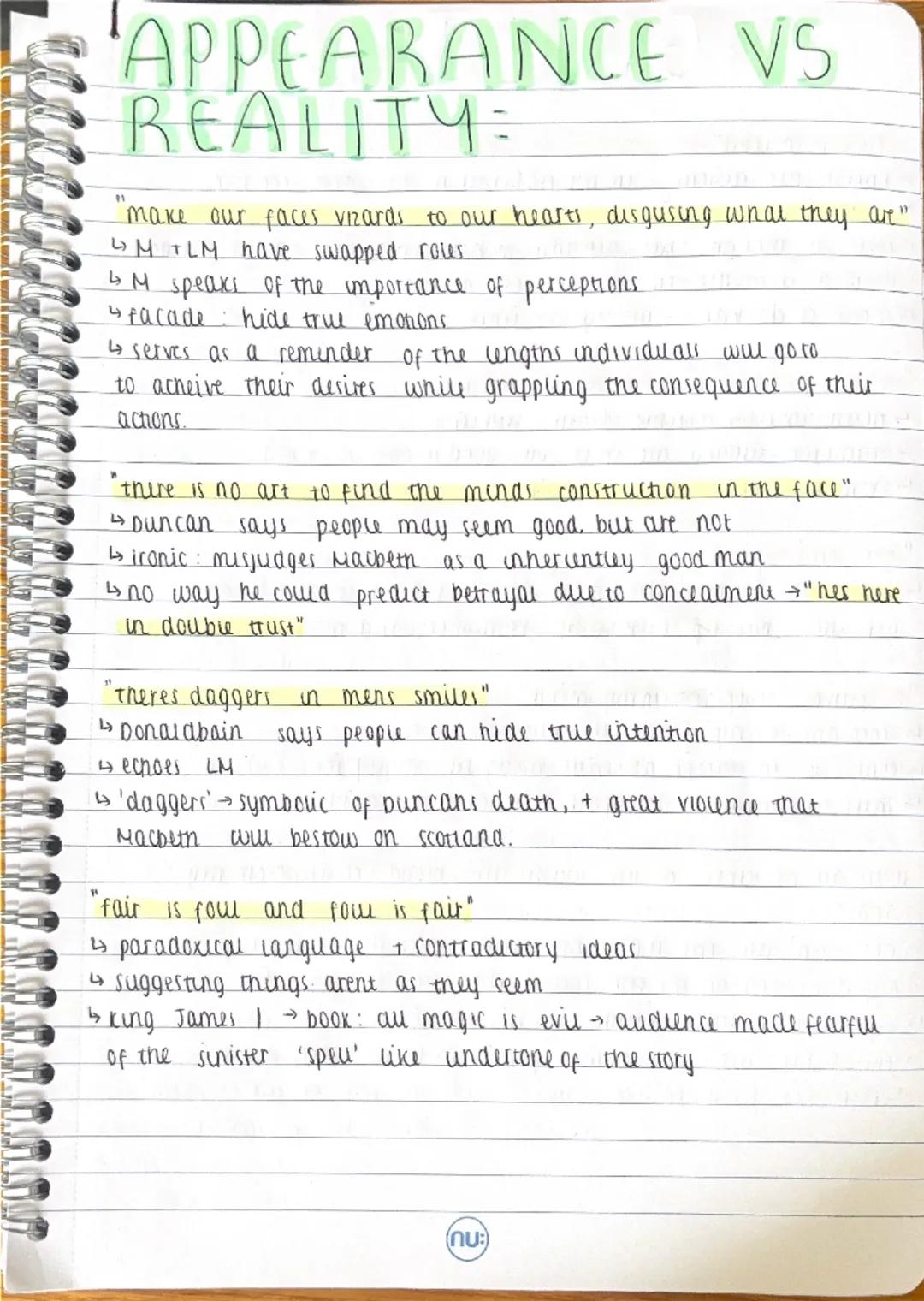'SUPERNATURAL:
"dagger"
→
supernatural realm? → symbol of inner turmoil that Macbeth
is feeling about killing Duncan
→ evi apparition leads 