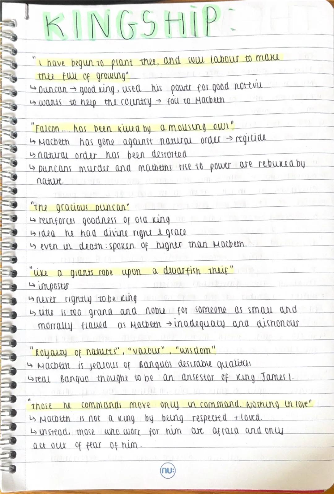 'SUPERNATURAL:
"dagger"
→
supernatural realm? → symbol of inner turmoil that Macbeth
is feeling about killing Duncan
→ evi apparition leads 