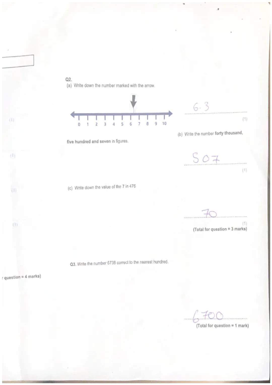 9.2
Total for question = 2 marks)
Q8.
Q9.
16km
X
x
2=a²+b²
x² = 16²+7²
POR is a right-angled triangle.
7km
x² =256+49
x² 305
Give your answe