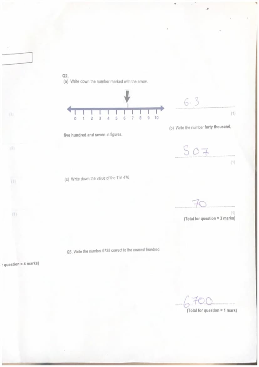 9.2
Total for question = 2 marks)
Q8.
Q9.
16km
X
x
2=a²+b²
x² = 16²+7²
POR is a right-angled triangle.
7km
x² =256+49
x² 305
Give your answe