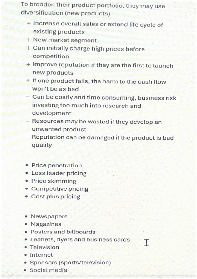 Product - identify customers' needs or wants
Price - good value
Promotion-potential customers must be aware
Place - convenience, channels of