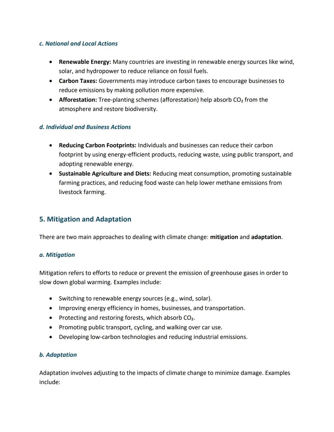 Climate Change - GCSE Geography
Climate change refers to significant and lasting changes in the Earth's weather patterns over a
long period.