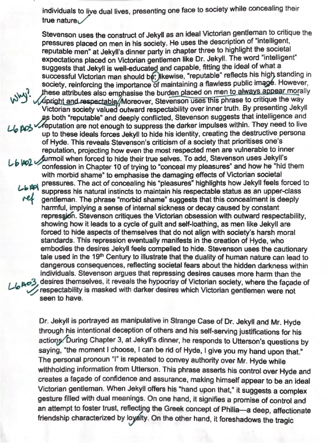 QHow does Stevenson present Jekyll in the novel Jekyll and Hyde? - include the
extract from Cht 3
of novella
A
In the novela Dr Jekyll and M