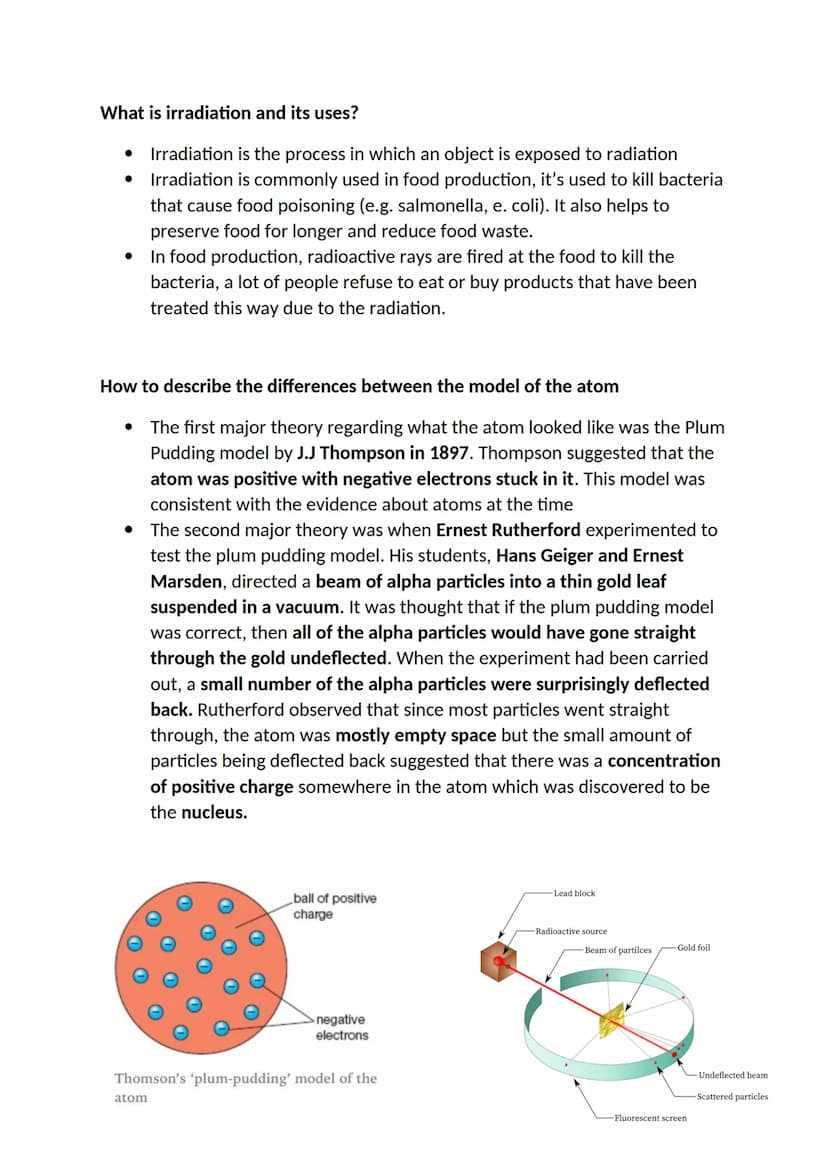Properties of types of radiation
Alpha
●
Beta
●
●
●
Gamma
●
Physics Revision
Alpha radiation contains alpha particles and has the lowest pen